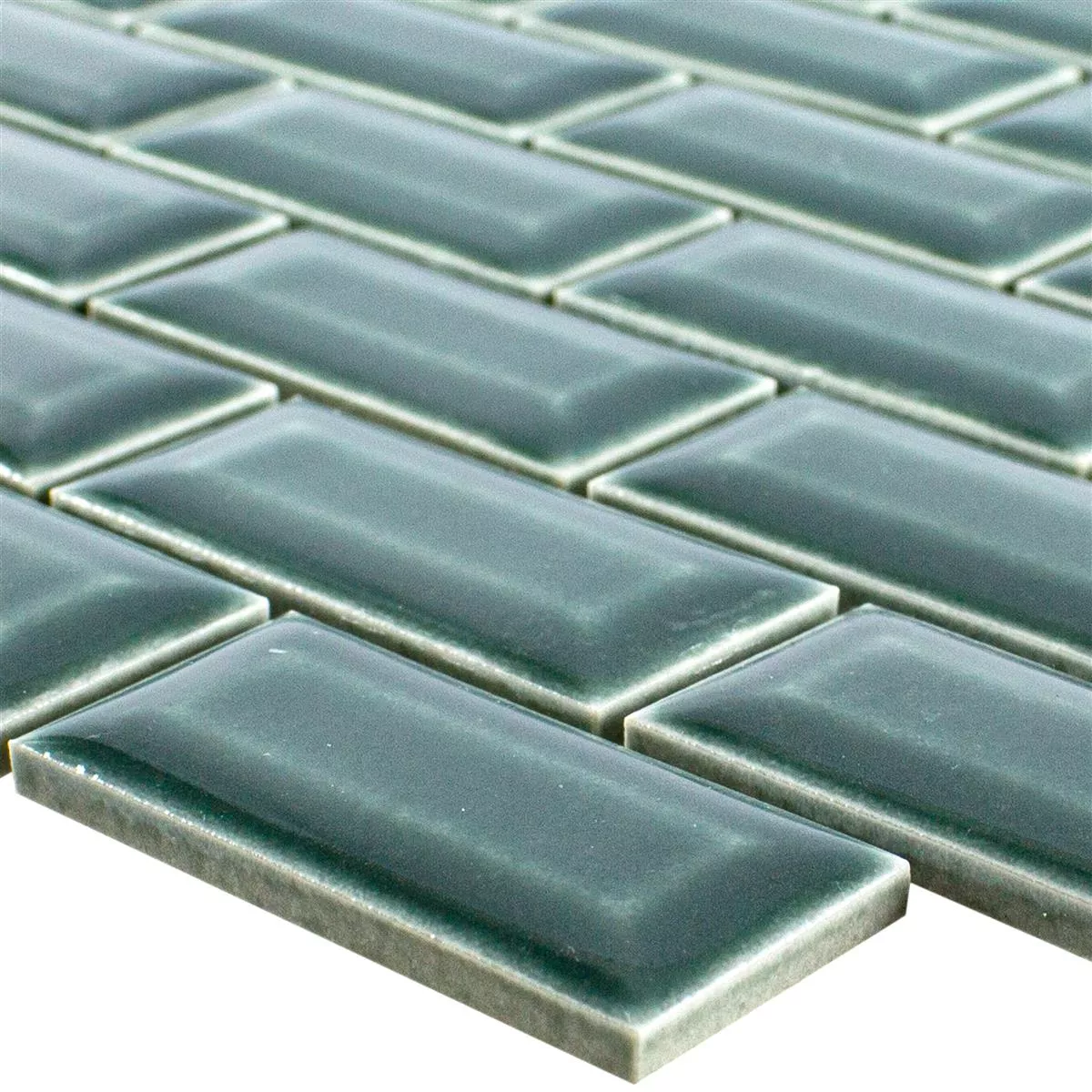 Sample Ceramic Mosaic Tiles Organica Metro Green