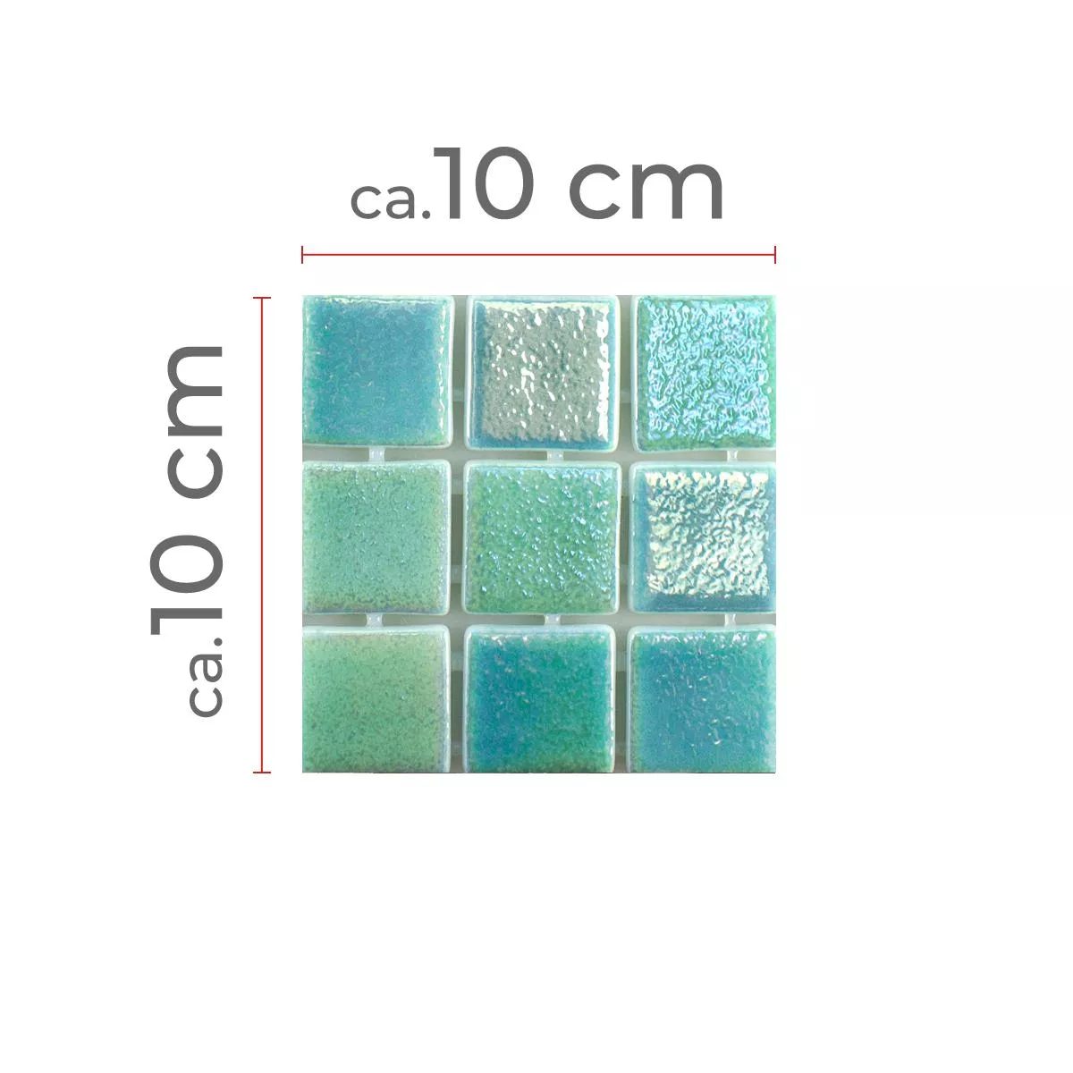 Sample Glass Swimming Pool Mosaic McNeal Cyan 38