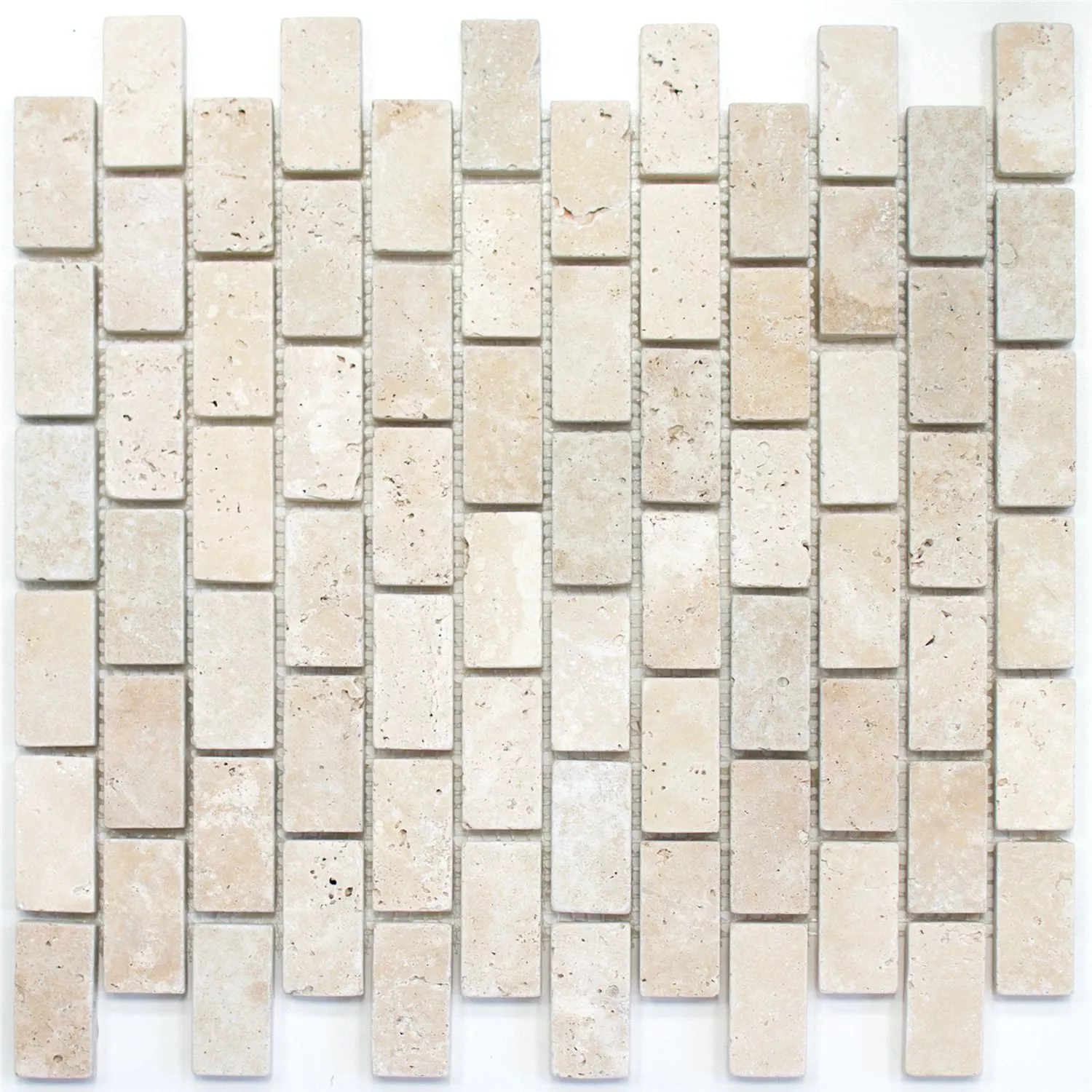 Sample Mosaic Tiles Travertine Barga Beige Brick