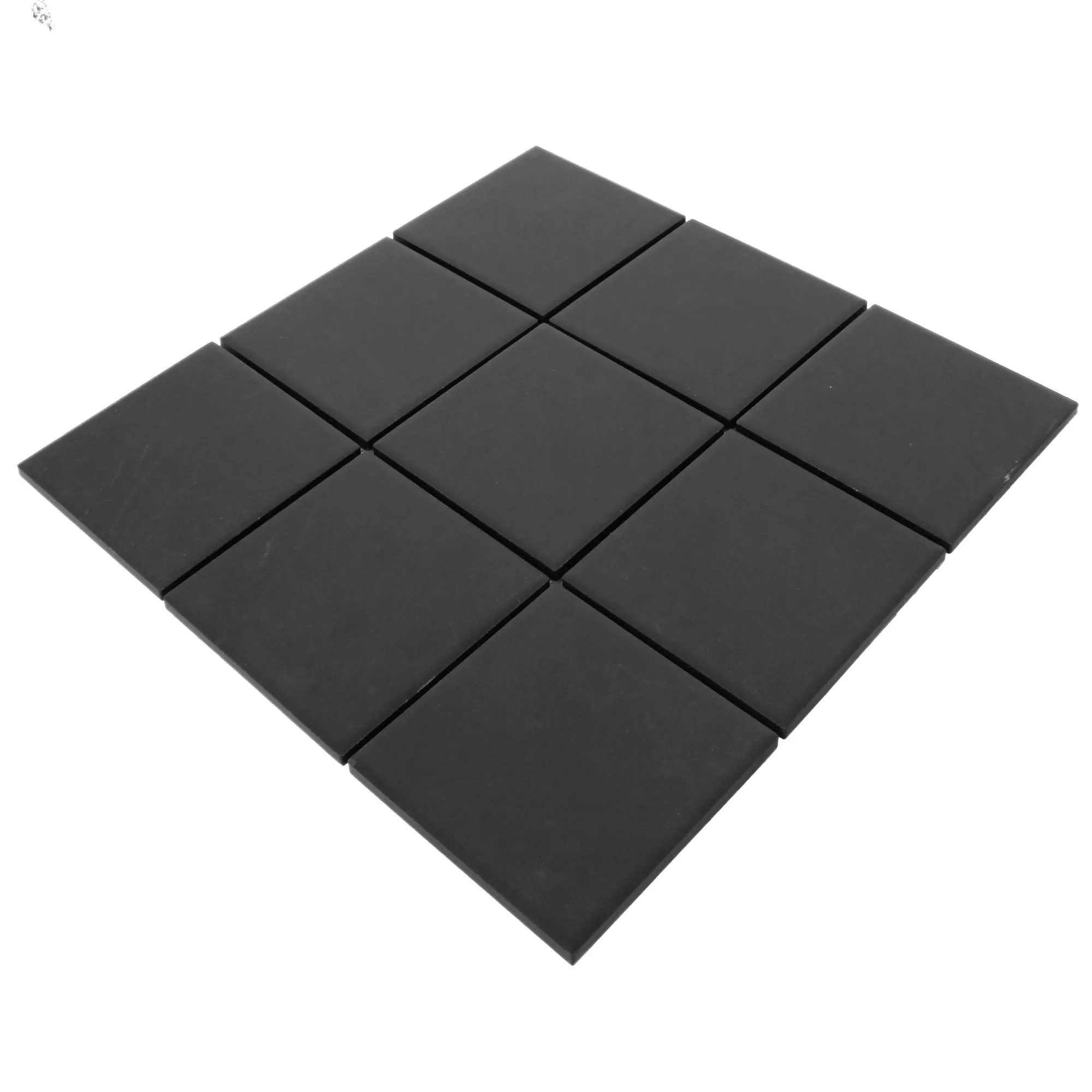 Sample Mosaic Tiles Ceramic Miranda Black Unglazed R10