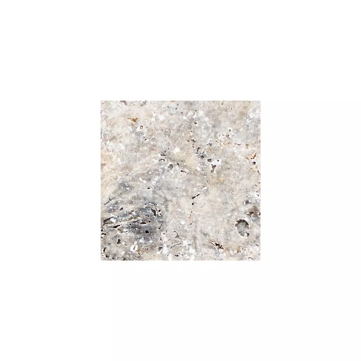 Sample Natural Stone Tiles Travertine Nestor Silver 10x10cm