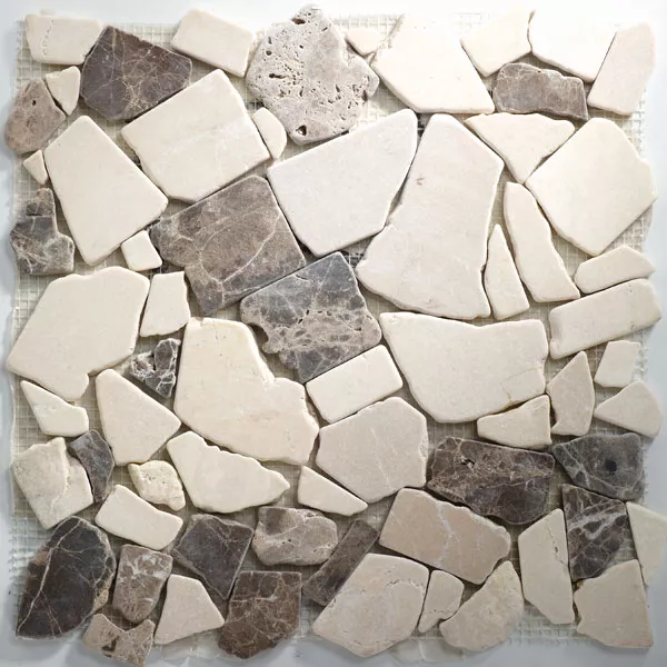Broken Marble Mosaic Castanao Cream