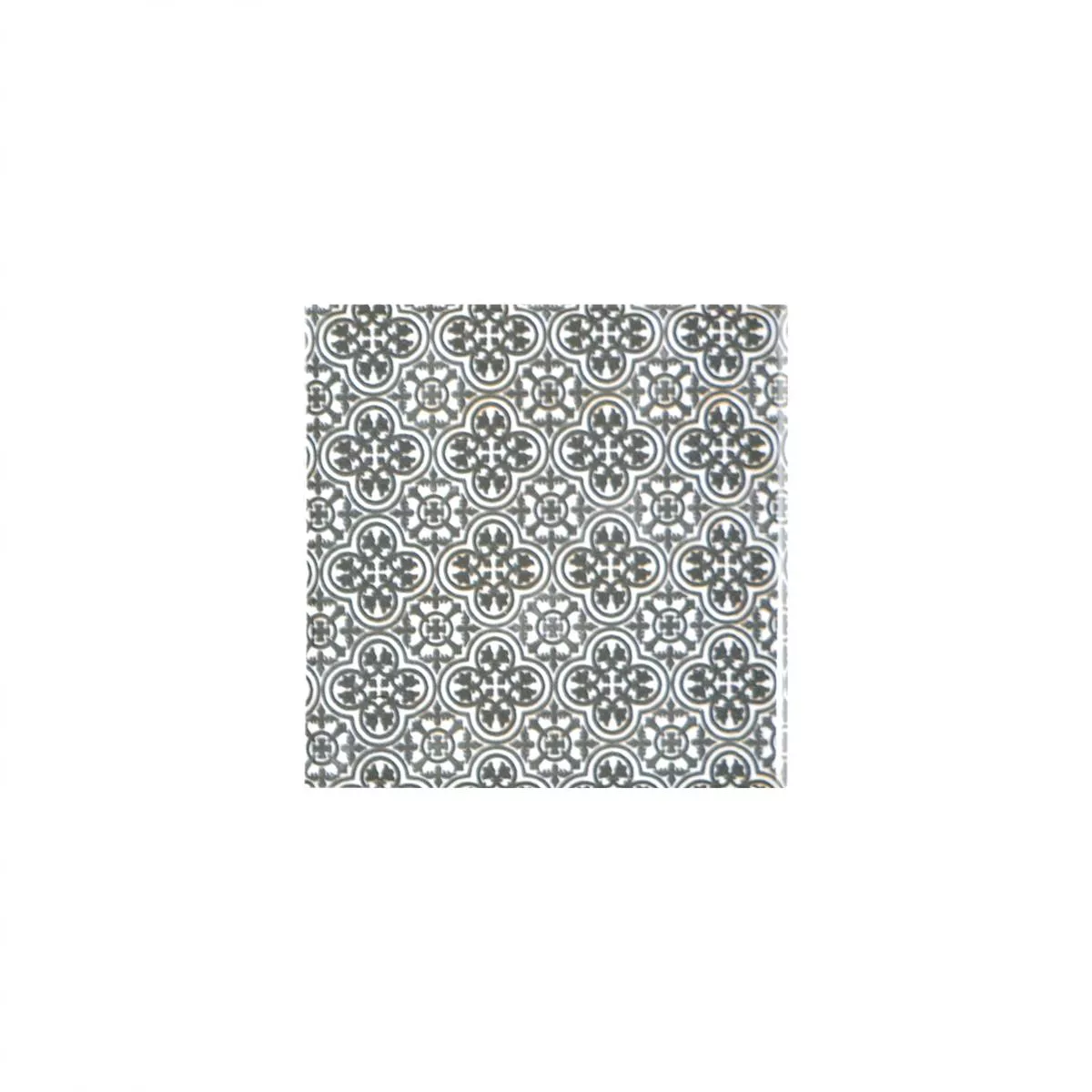 Sample Ceramic Mosaic Tiles Daymion Retro Optic Black 