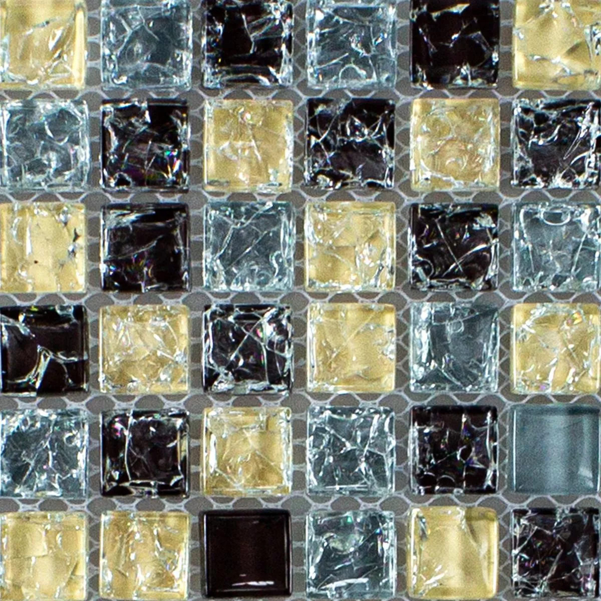 Sample Glass Mosaic Tiles Cameron Blue Beige Brown