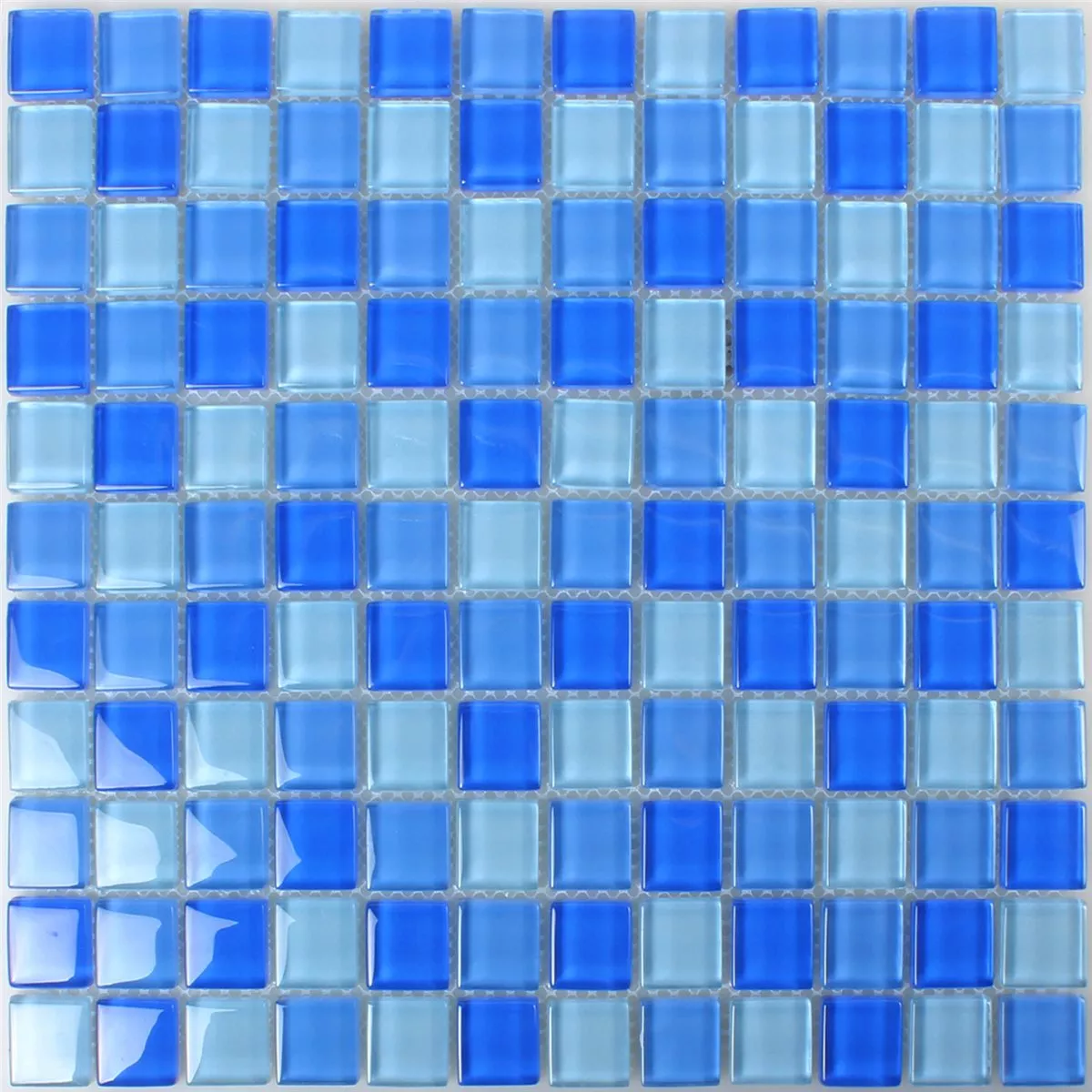 Glass Swimming Pool Mosaic Tiles Neptune Blue Mix
