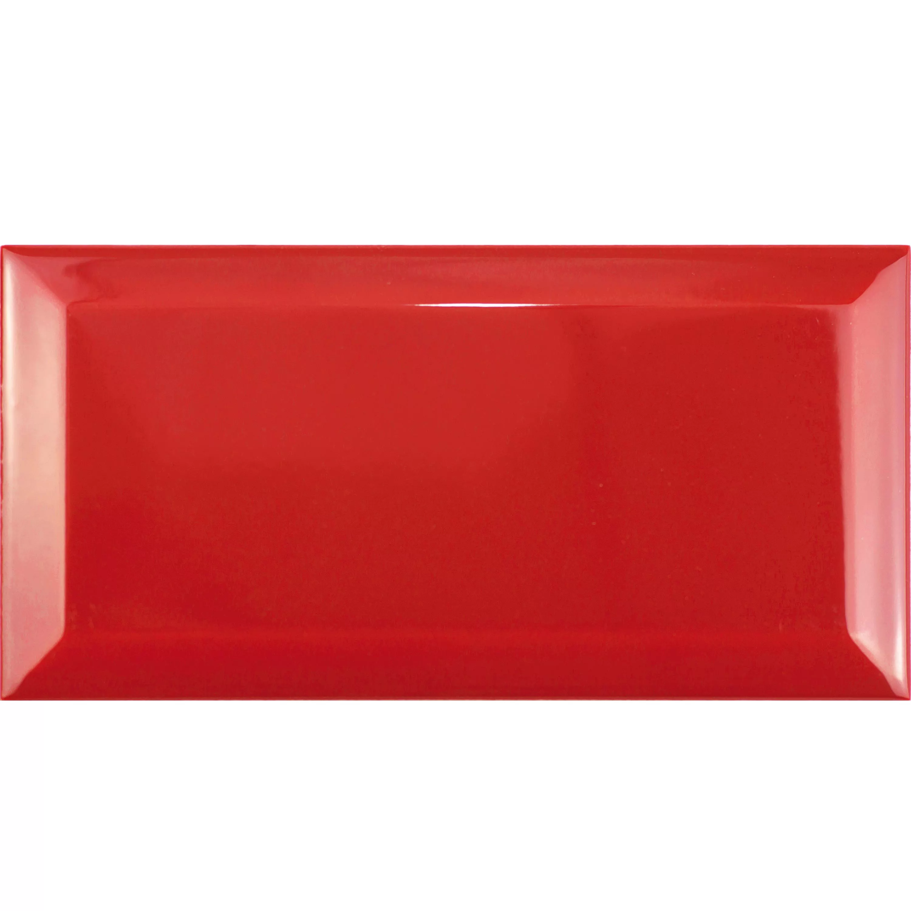 Metro Wall Tiles Brussel Facet 10x20x0,7cm Rojo Metro Wall Tiles Brussel Facet 10x20x0,7cm Rojo