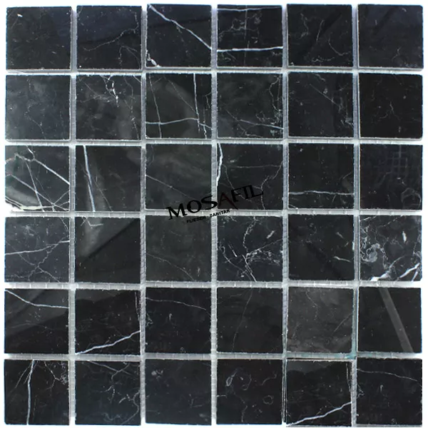 Sample Mosaic Tiles Marble  Black Polished