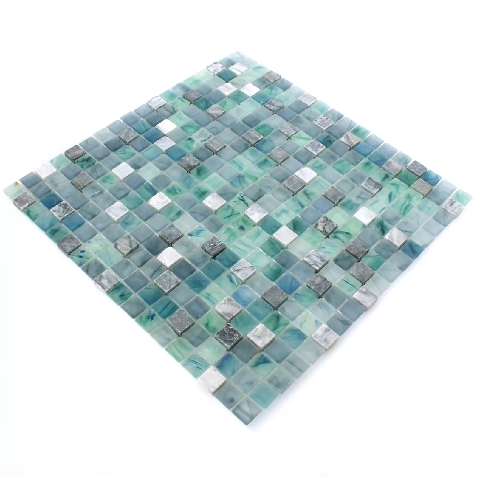 Mosaic Tiles Mayon Glass Marble Mix Lake Green