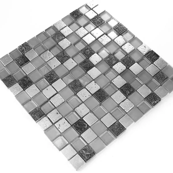 Mosaic Tiles Glass Limestone Marble Miami White