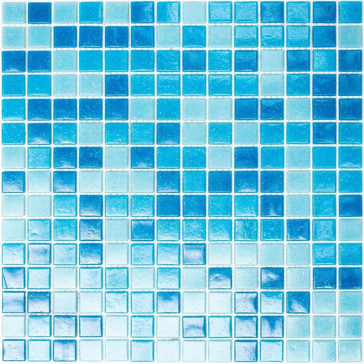 Sample Mosaic Tiles Glass Blue Mix