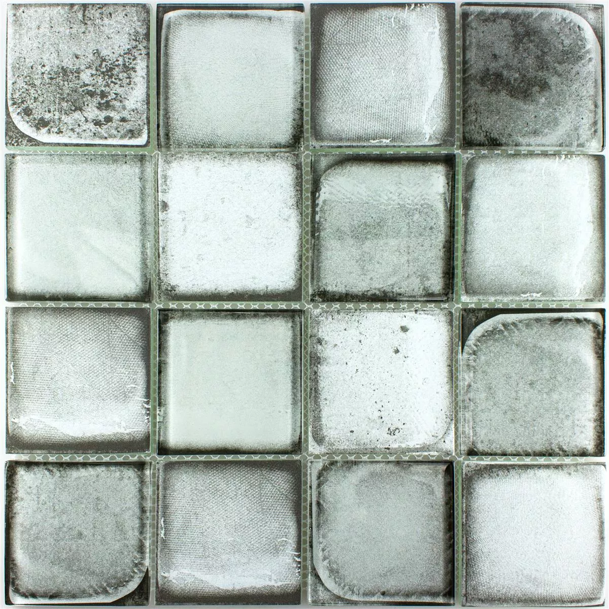 Glass Mosaic Tiles Cement Optic Granada Light Grey