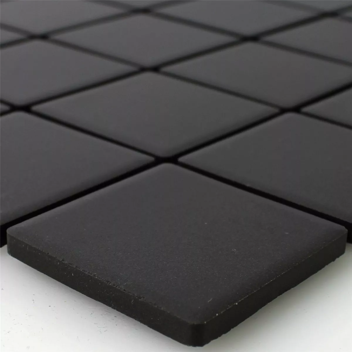 Sample Mosaic Tiles Ceramic Black Uni Non Slip Unglazed