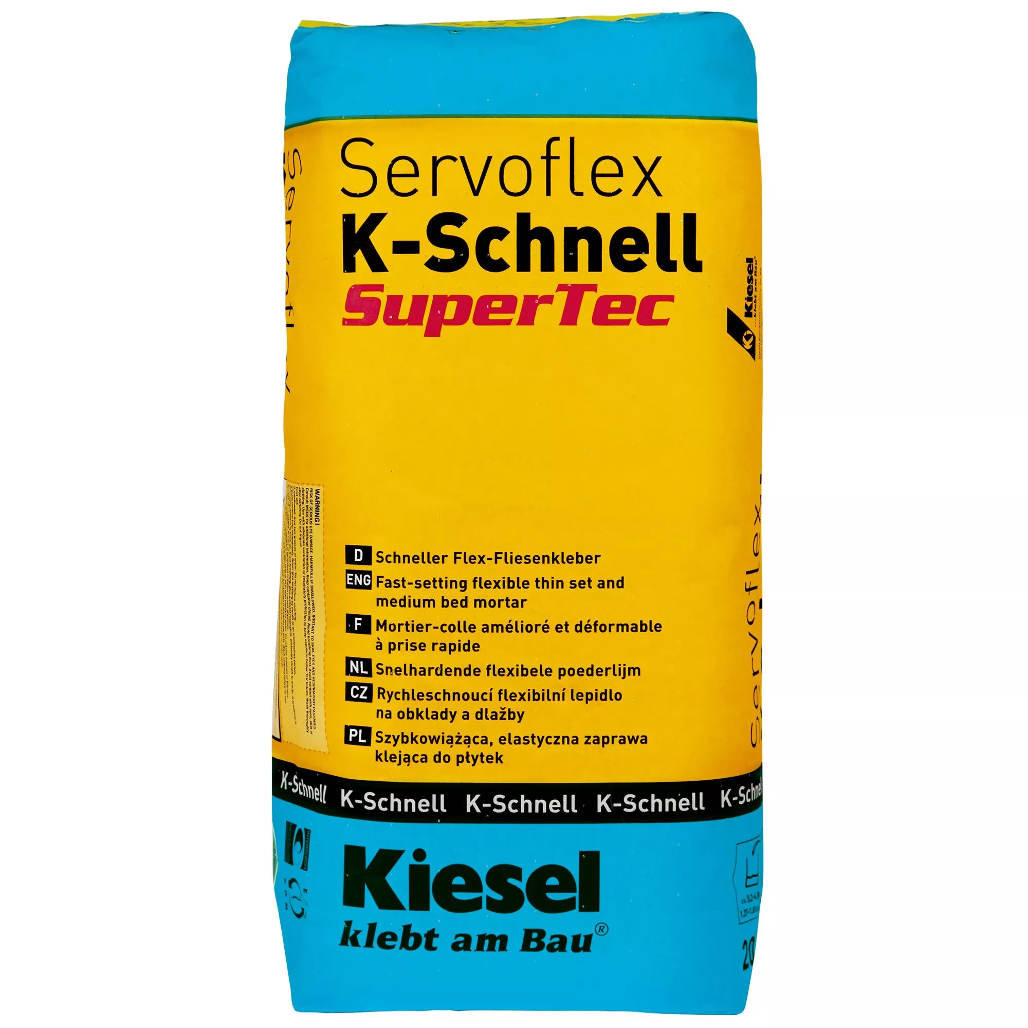Kiesel Servoflex K-Schnell - large-format coverings Fast tile adhesive (20KG) Kiesel Servoflex K-Schnell - large-format coverings Fast tile adhesive (20KG)