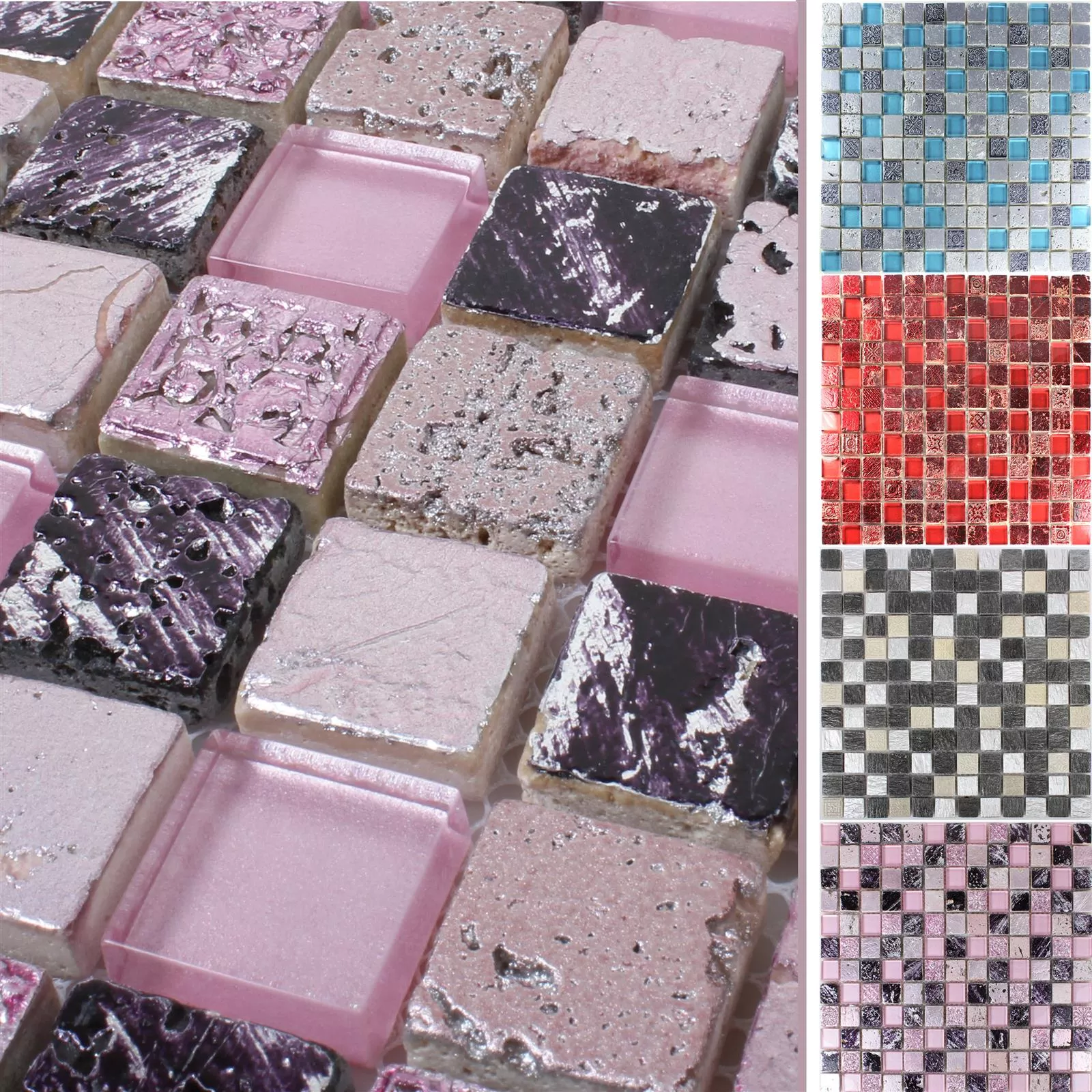 Sample Glass Natural Stone Mosaic Mix Colicos