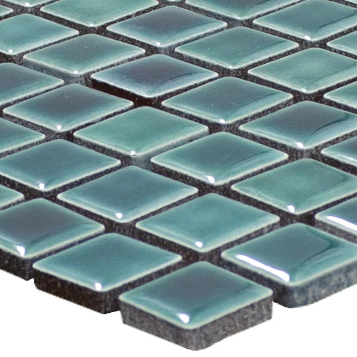 Ceramic Mosaic Tile Lahti Cyan Green Ceramic Mosaic Tile Lahti Cyan Green