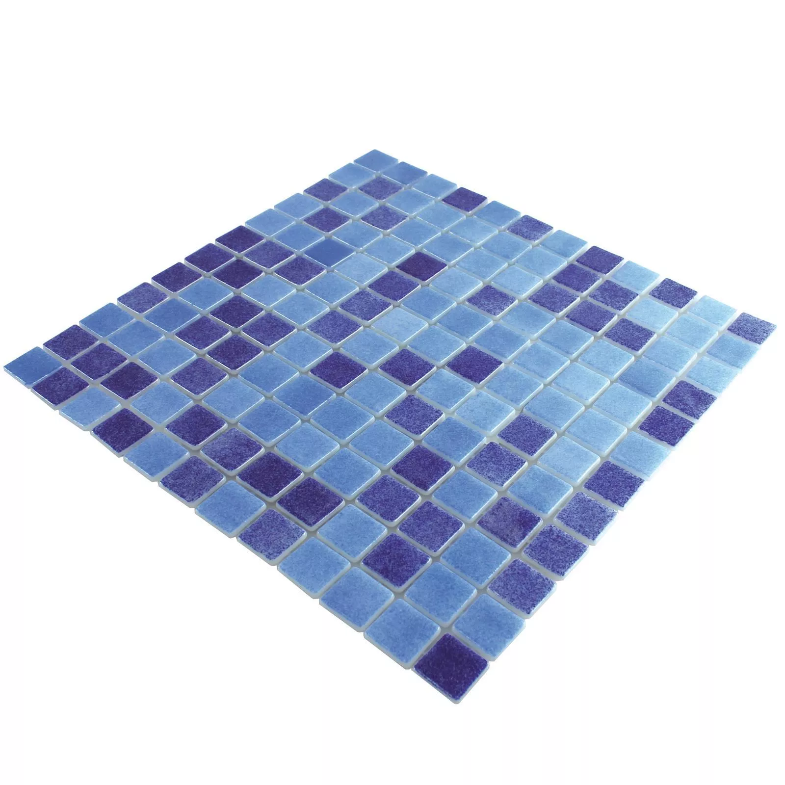 Glass Swimming Pool Mosaic Antonio Blue Mix