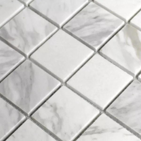 Sample Mosaic Tiles Marble  White Polished