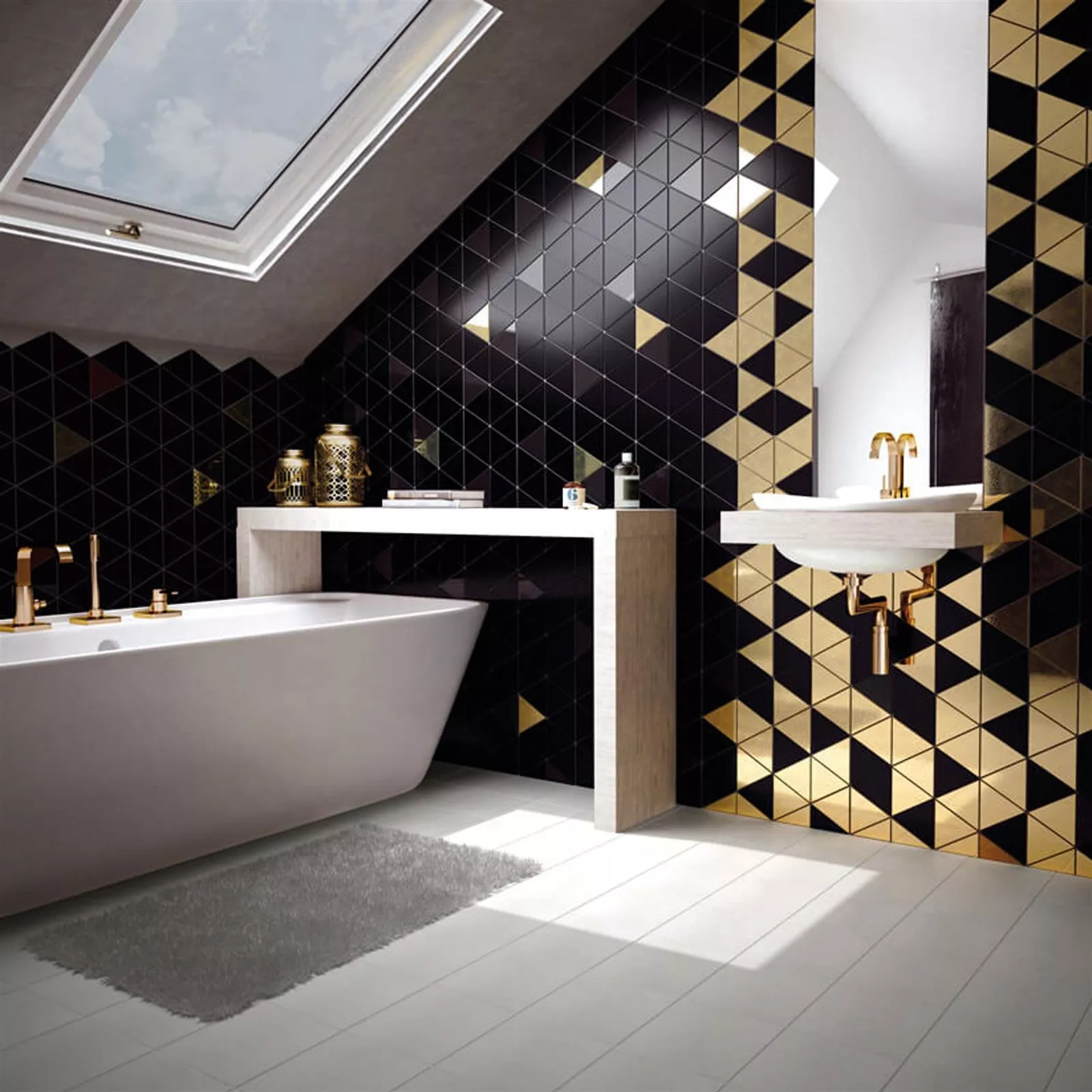 Wall Tiles Britannia Triangle 10,8x12,4cm Black Mat