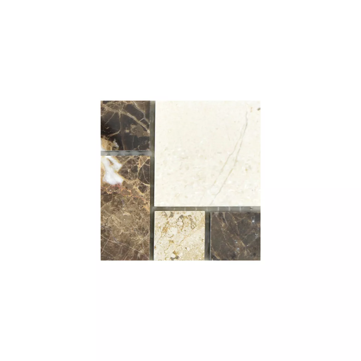 Sample Marble Natural Stone Mosaic Tiles Cordoba Brown Beige