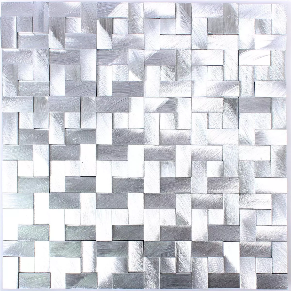 Mosaic Tiles Aluminium Metal Elvis 3D Silver