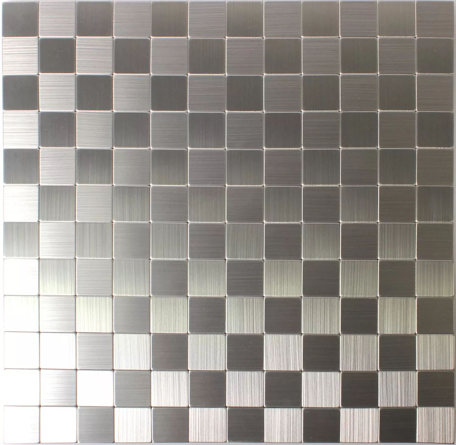 Sample Mosaic Tiles Metal Self Adhesive Mikros Silver Square 25