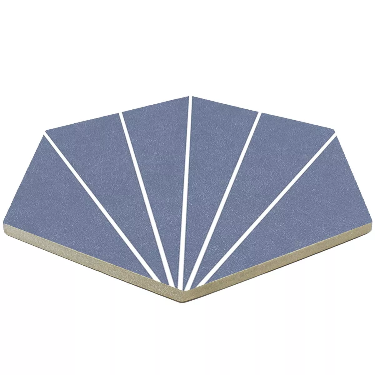 Porcelain Stoneware Tiles Millennium Hexagon 3D Optic Blue 22,5 x 25,9cm 