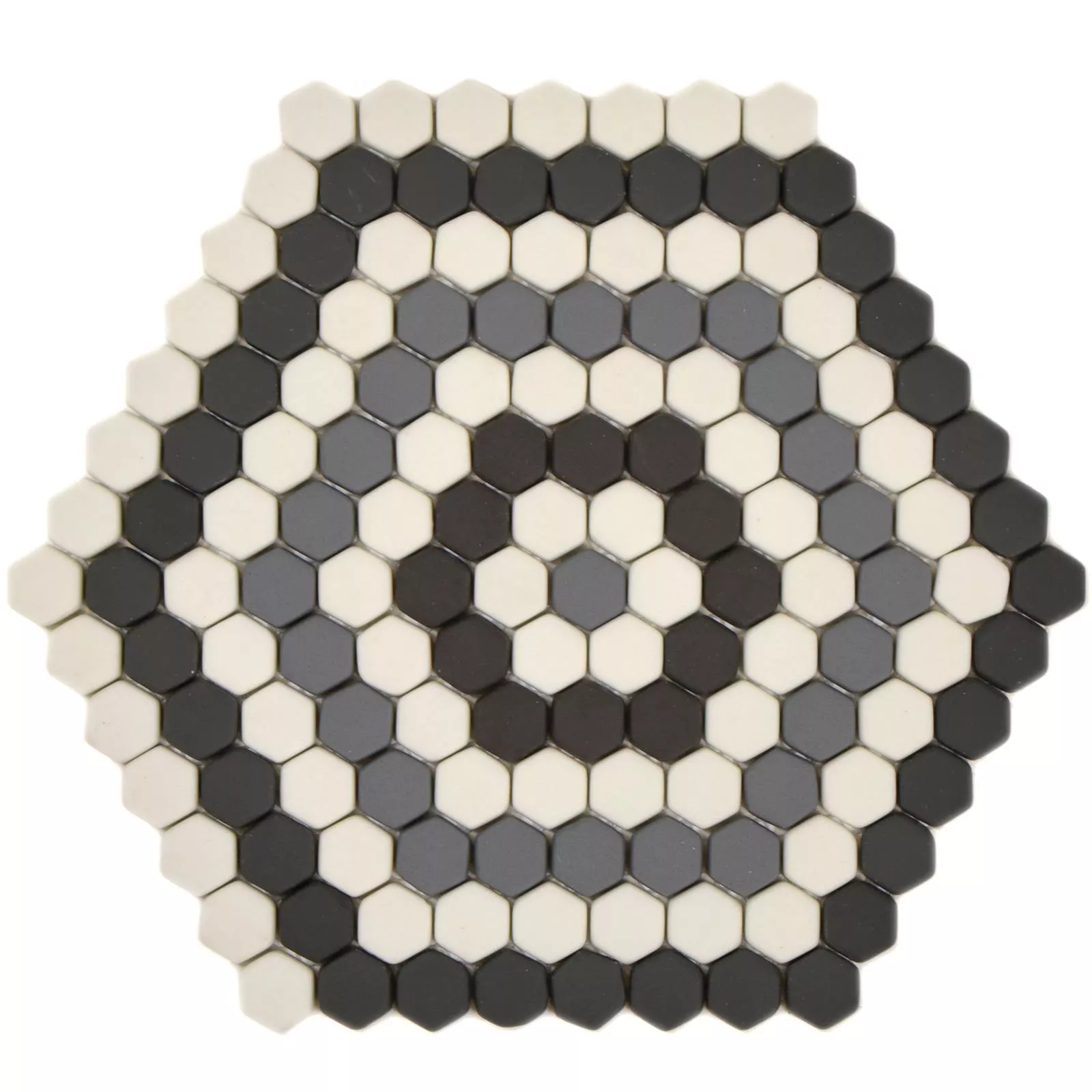 Glass Mosaic Tiles Eco Bahamas Black Grey Blanc
