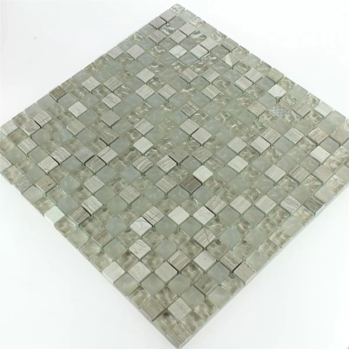 Sample Mosaic Tiles Glass Marble Burlywood Drummed