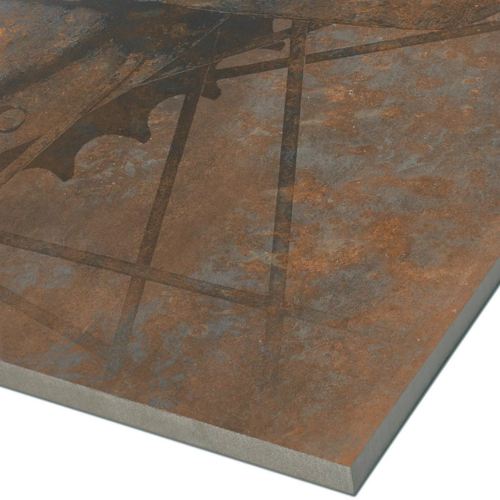 Floor Tiles Sierra Metal Optic Rust R10/B Decor Spoke