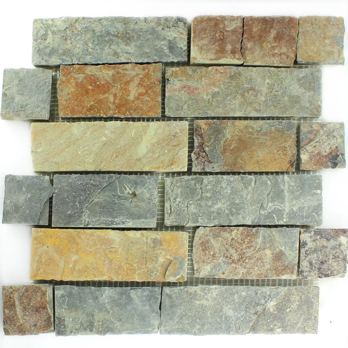 Sample Mosaic Tiles Slate Rost Brown Brick