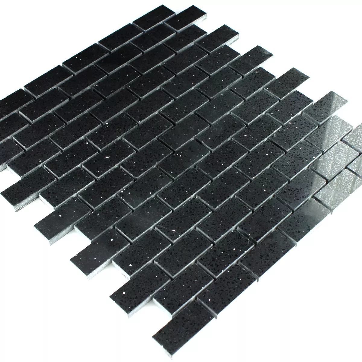 Mosaic Tiles Resin Quartz Black