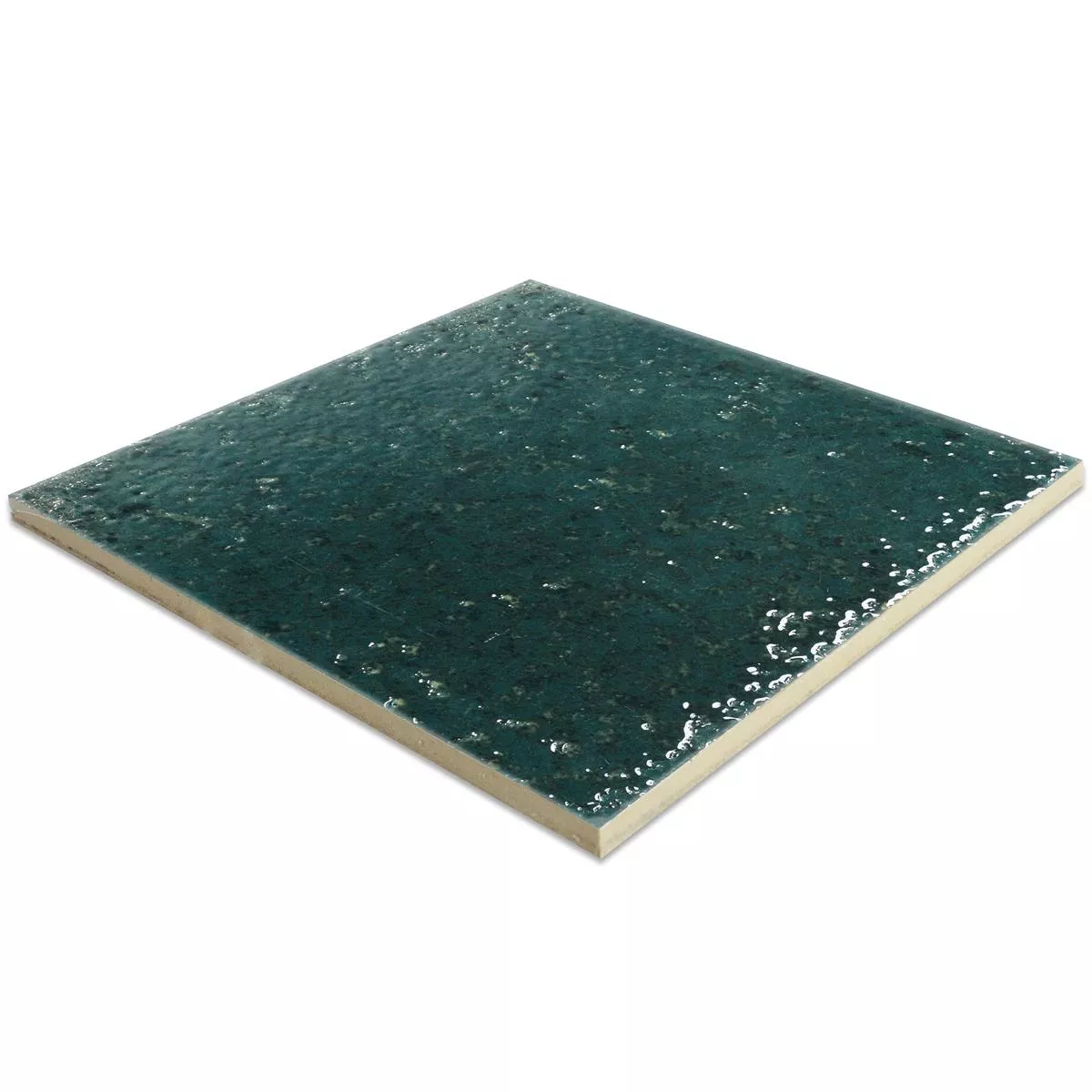 Sample Wall Tiles Lara Glossy Waved 15x15cm Green