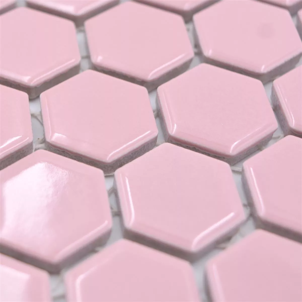 Sample from Ceramic Mosaic Salomon Hexagon Pink H23