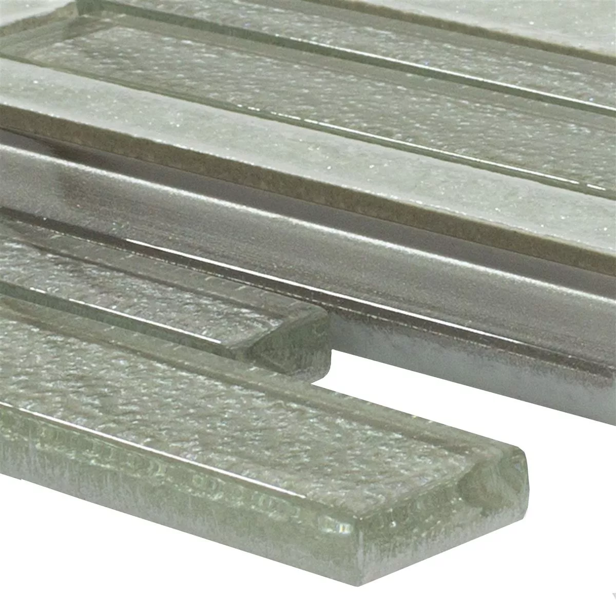 Glass Natural Stone Mosaic Crystal Springs Brick Blanc Glass Natural Stone Mosaic Crystal Springs Brick Blanc