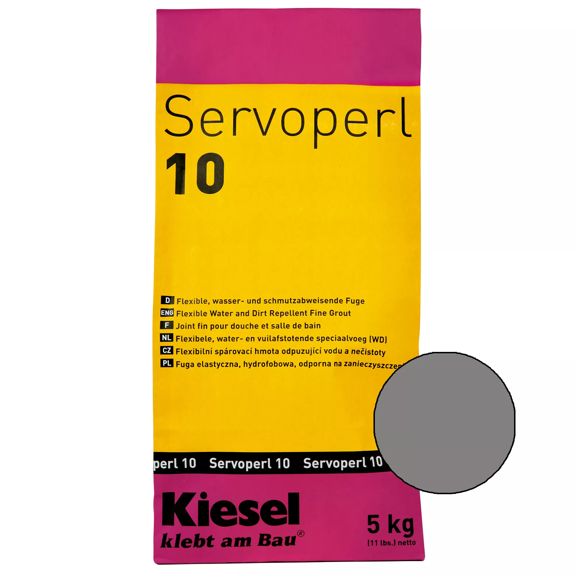 Kiesel Servoperl 10 - Flexible zementäre Fuge (5KG Mittelgrau)