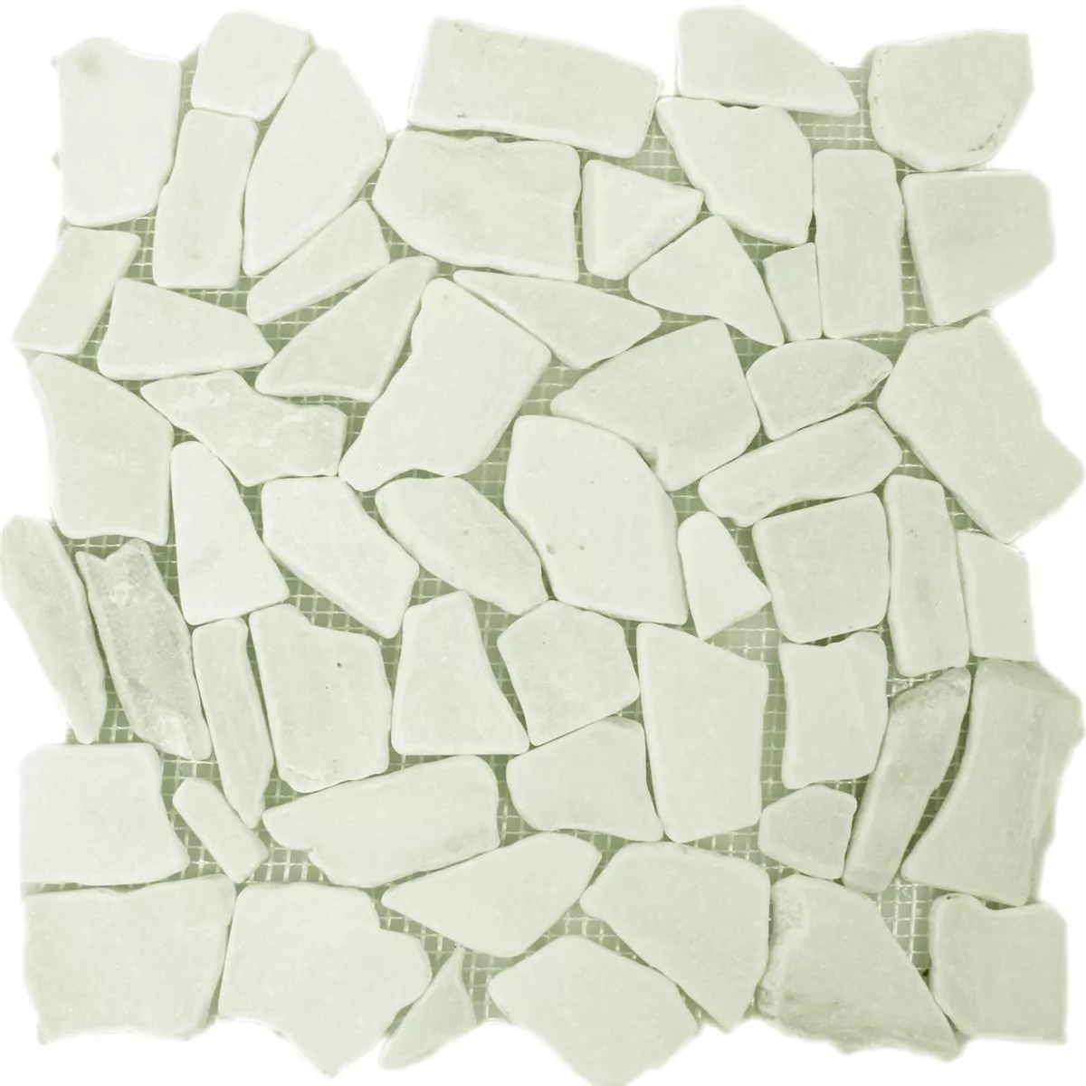 Sample Mosaic Tiles Broken Marble White