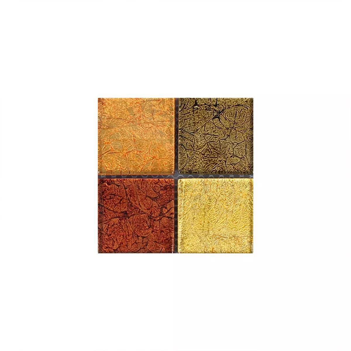 Sample Glass Mosaic Tiles Curlew Yellow Orange 