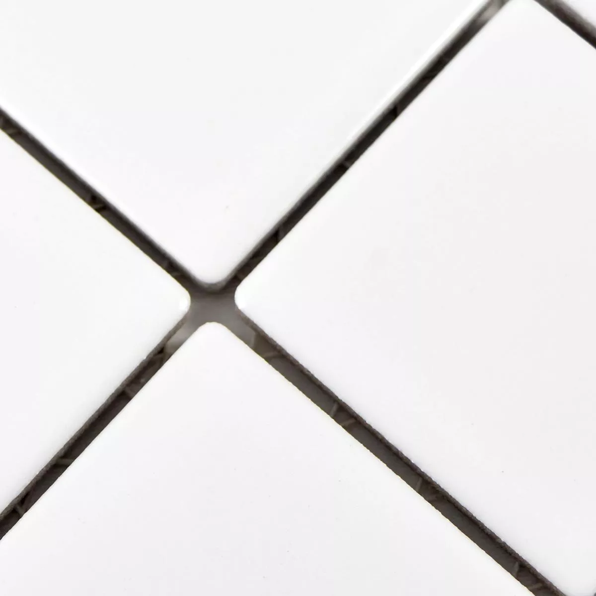 Sample Ceramic Mosaic Tiles Adrian White Glossy Square 48