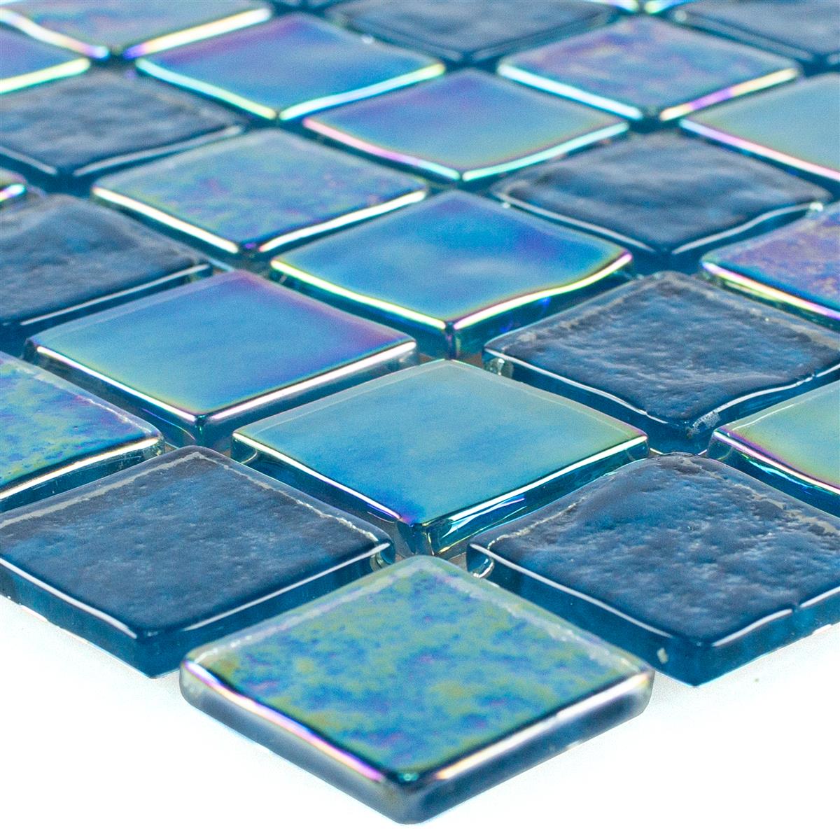Glass Mosaic Tiles Nacre Effect Carlos Blue 23