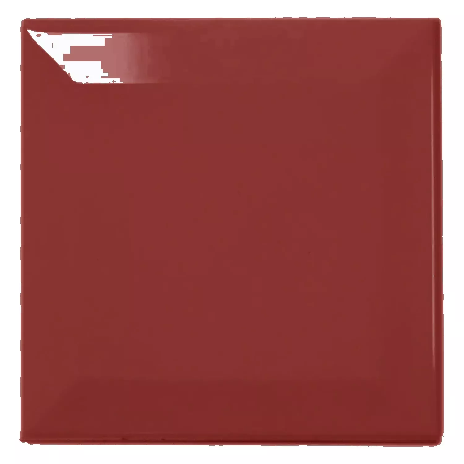 Metro tile Red Glossy 10x10 cm Facet Catarina Burdeos