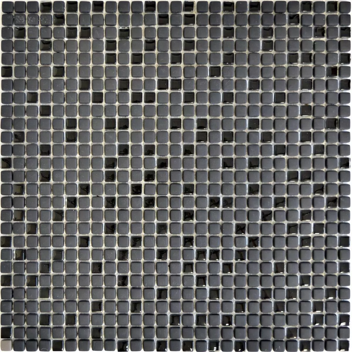 Glass Mosaic Tiles Kassandra Black Mat