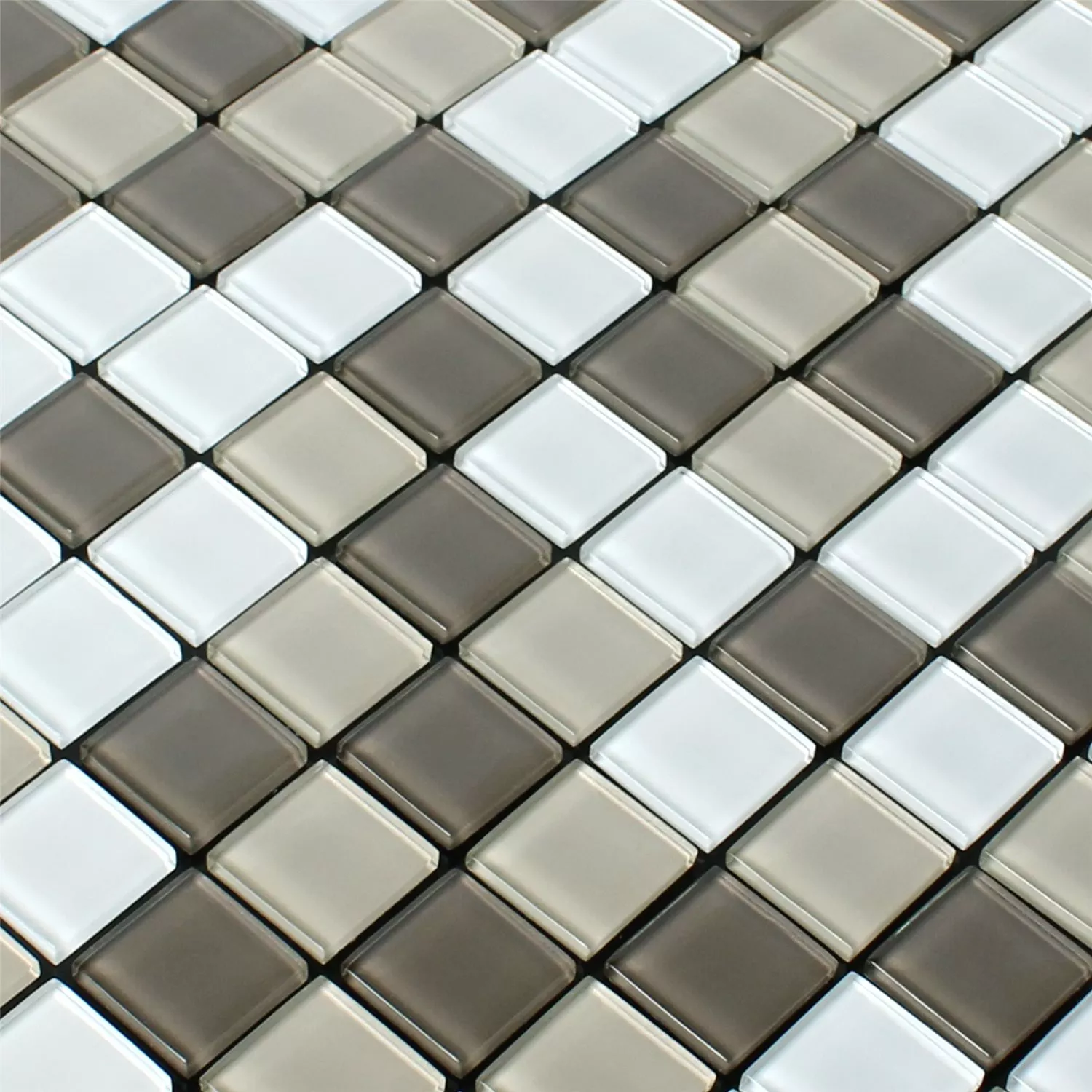 Sample Mosaic Tiles Self Adhesive Glass Benedict Beige Brown