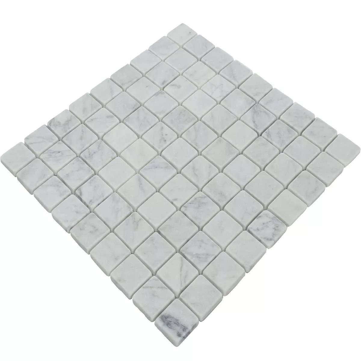 Sample Marble Natural Stone Mosaic Tiles Venantius Blanc
