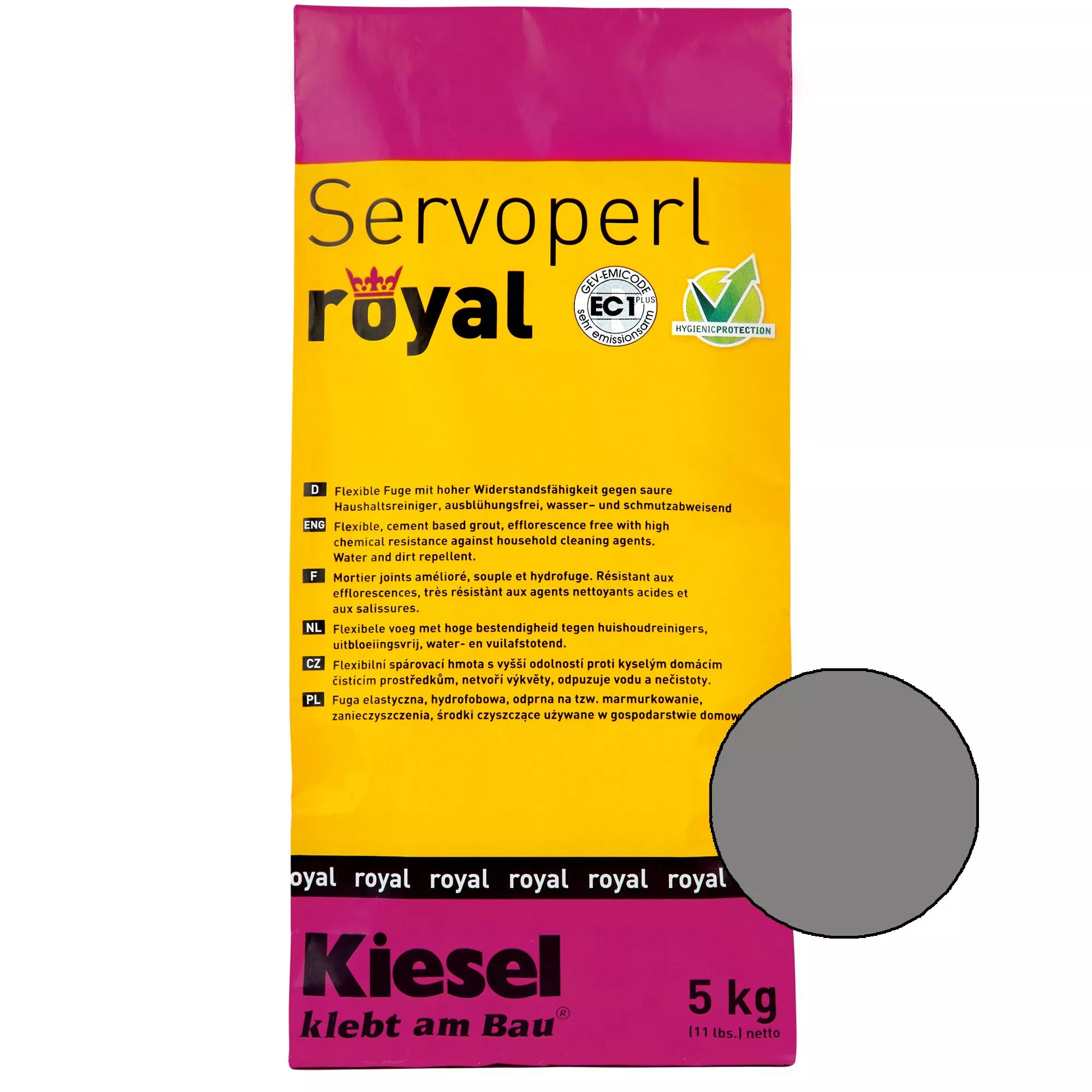 Kiesel Servoperl royal - flexible, water- and dirt-repellent joint (5KG middle grey)