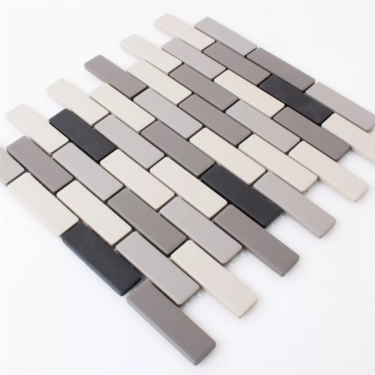 Mosaic Tiles Ceramic Beige Grey Unglazed