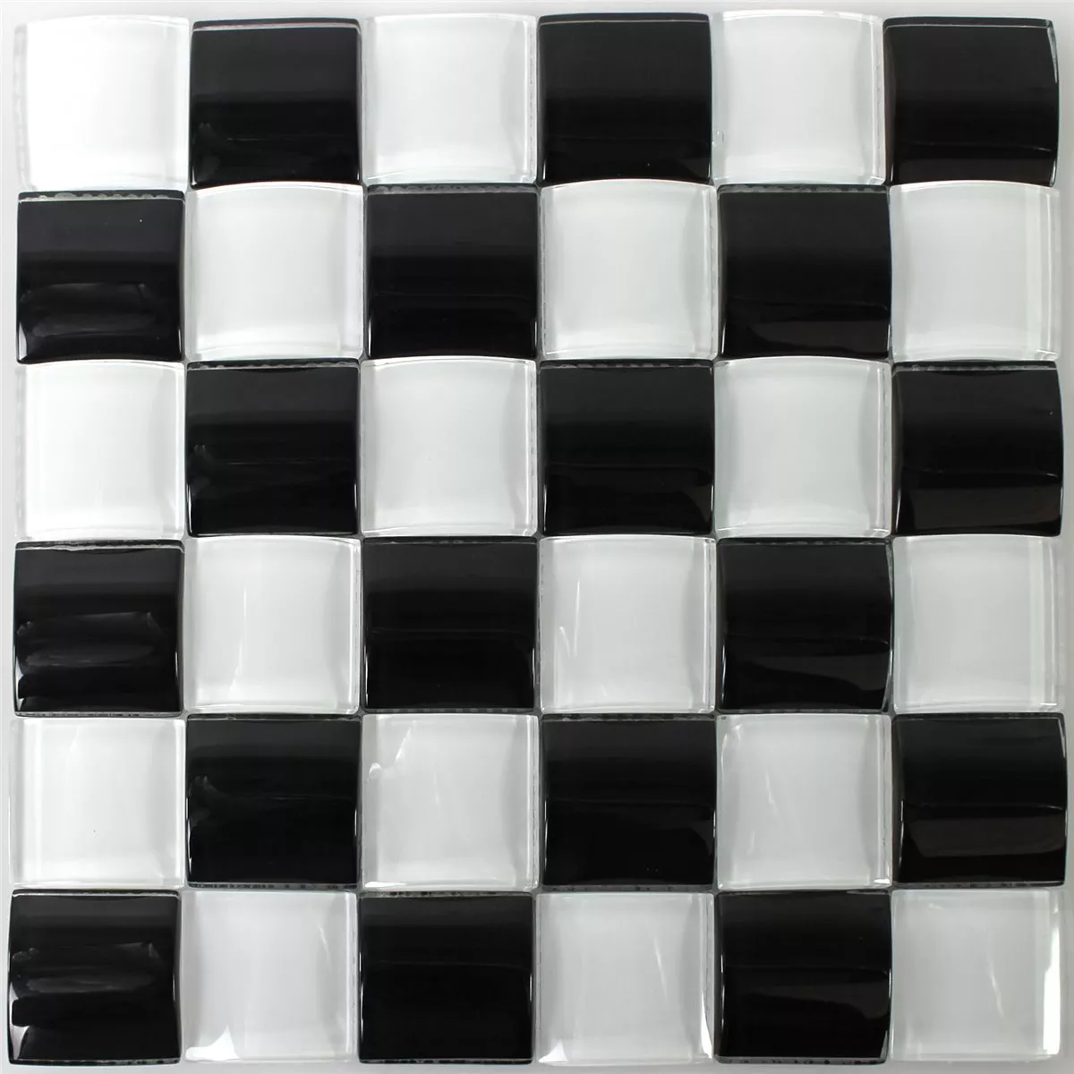 Mosaic Tiles Glass 3D Effect Chess Board