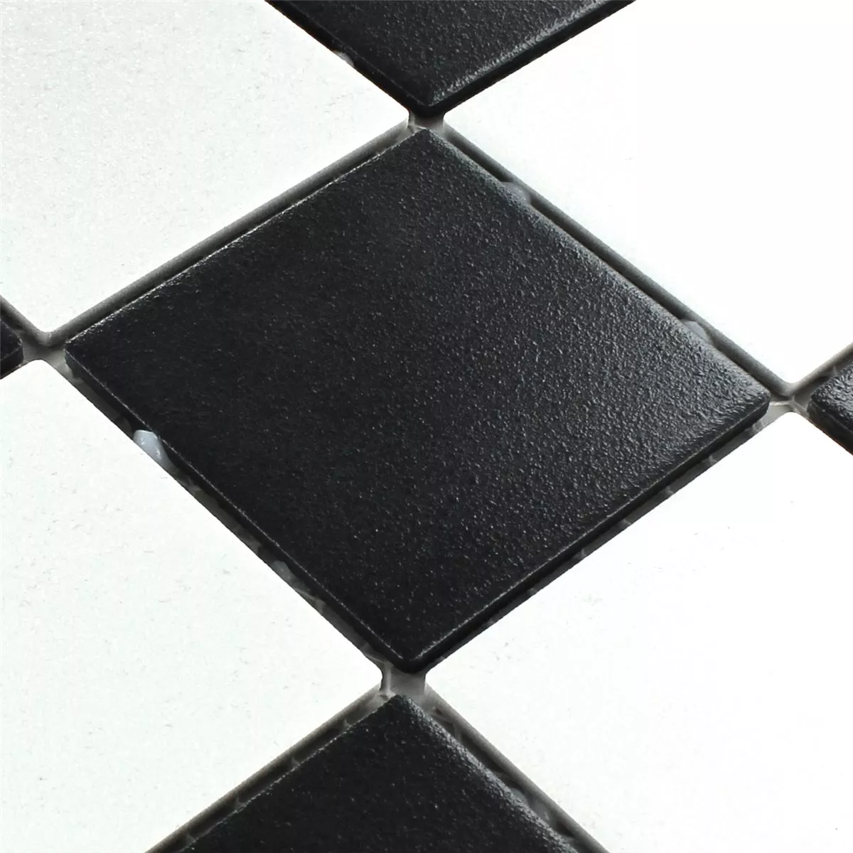Mosaic Tiles Ceramic Black White Mat