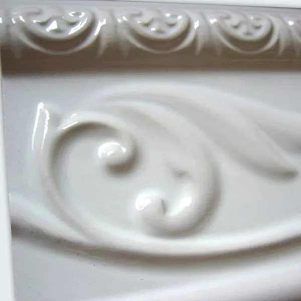 Ceramic Wall Border 10x30cm White Glossy