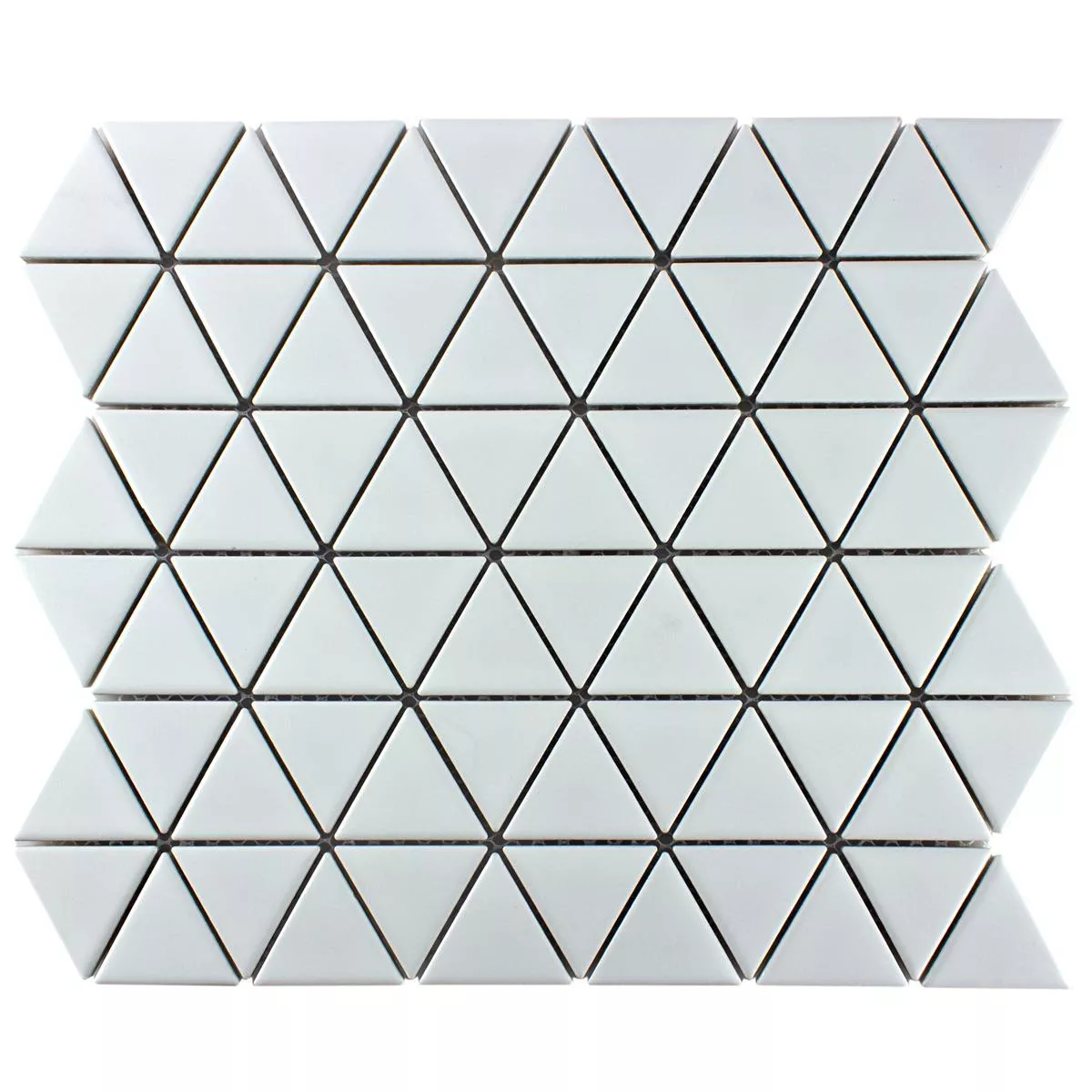Ceramic Mosaic Tiles Arvada Triangle Blanc Mat