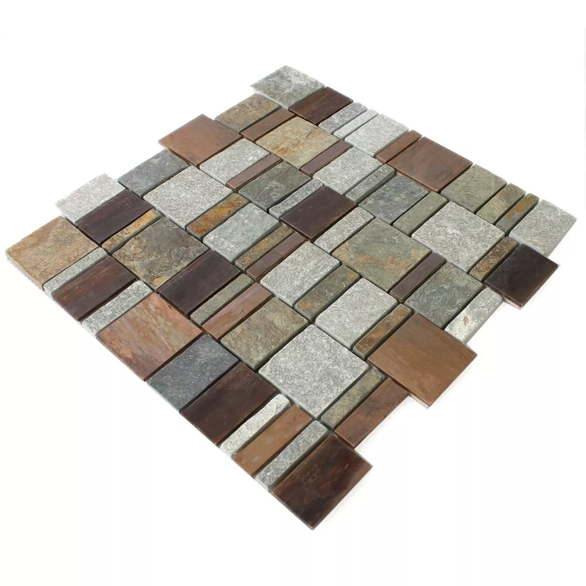 Sample Natural Stone Copper Mosaic Metal Mix